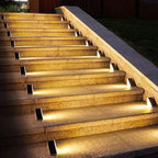 Solar stair lights outdoor step lighting IP65 waterproof LED, deck patio porch