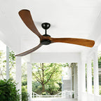 Ceiling Fan | Modern Outdoor with Wood Blades, 6 Speed