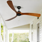 Ceiling Fan | Modern Outdoor with Wood Blades, 6 Speed