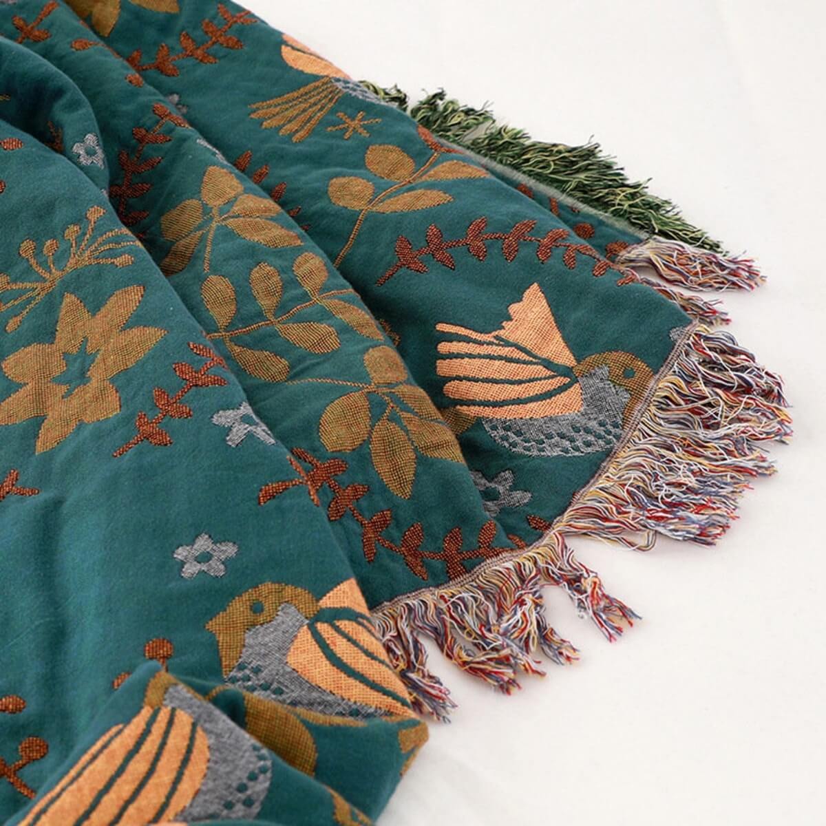 Reversible Scandinavian Throw Blanket | Warm Lined, Soft