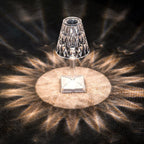 Crystal table lamp rechargeable touch control LED cordless acrylic sparkling design