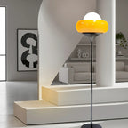 Floor Lamp | Yellow Glass Globe, Retro Metal, 155cm