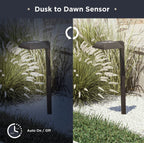 Solar garden lights LED pathway down light 30 lumen 6-pack modern stake design