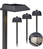 Solar garden lights LED pathway down light 30 lumen 6-pack modern stake design