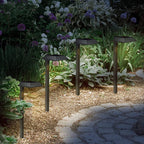 Solar garden lights LED pathway down light 30 lumen 6-pack modern stake design