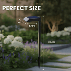 Solar garden lights LED pathway down light 30 lumen 6-pack modern stake design