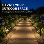 Solar garden lights LED pathway down light 30 lumen 6-pack modern stake design