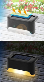 Solar path lights for fence and balcony with automatic dusk sensor, warm LED, no wiring