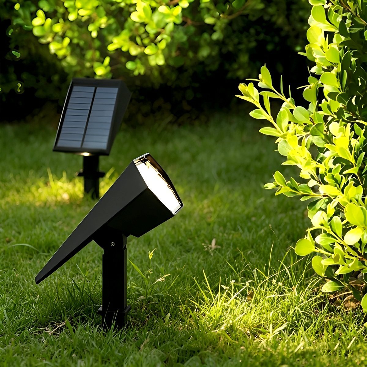 Solar garden lights IP65 waterproof LED spotlight for landscape lighting, adjustable angle