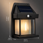 Solar wall light outdoor with motion sensor, IP65 waterproof