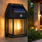 Solar wall light outdoor with motion sensor, IP65 waterproof