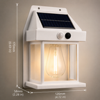Solar wall light outdoor with motion sensor, IP65 waterproof