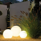 LED globe garden light outdoor PE sphere with remote control 16 colors, solar and USB