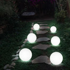 LED globe garden light outdoor PE sphere with remote control 16 colors, solar and USB