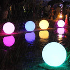LED globe garden light outdoor PE sphere with remote control 16 colors, solar and USB