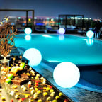 LED globe garden light outdoor PE sphere with remote control 16 colors, solar and USB