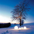 LED globe garden light outdoor PE sphere with remote control 16 colors, solar and USB