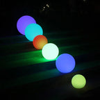 LED globe garden light outdoor PE sphere with remote control 16 colors, solar and USB