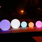 LED globe garden light outdoor PE sphere with remote control 16 colors, solar and USB