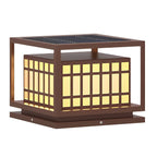 Outdoor post lights square LED waterproof brown deck pillar light