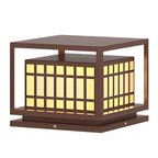 Outdoor post lights square LED waterproof brown deck pillar light