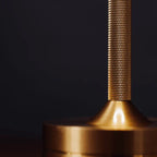 Cordless table lamp brass cone LED rechargeable, modern design