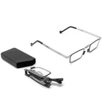 Folding reading glasses ultra-light metal frame with blue light protection, compact portable design