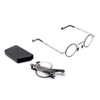 Folding reading glasses ultra-light metal frame with blue light protection, compact portable design