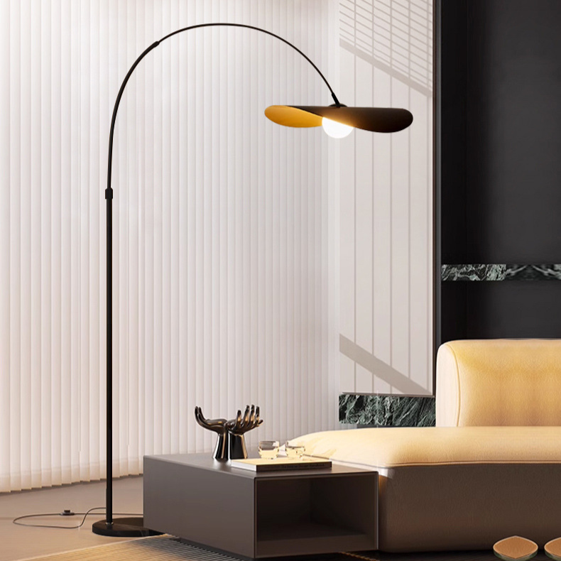 Floor lamp wabi sabi iron and acrylic with LED light and adjustable height