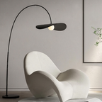 Floor lamp wabi sabi iron and acrylic with LED light and adjustable height