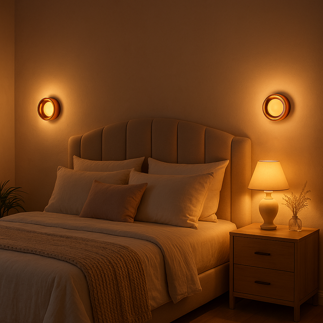 Wall Lamp | Modern LED with Glass Shade | Warm White or 3-Color
