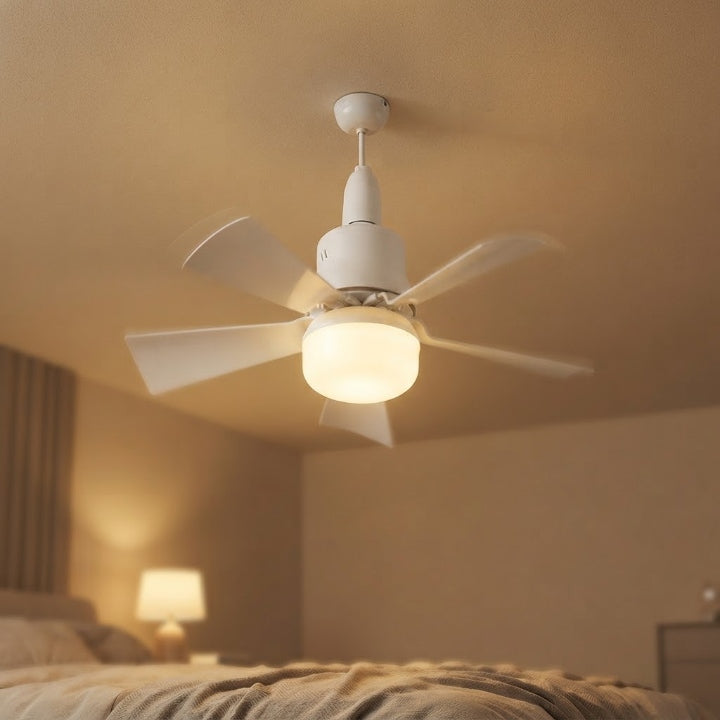 Socket Fan with LED Light & Remote Control | E27 Ceiling Fan, 41cm