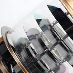 LED outdoor lamp post tiered cylinder design, IP65 waterproof, black and bronze finish