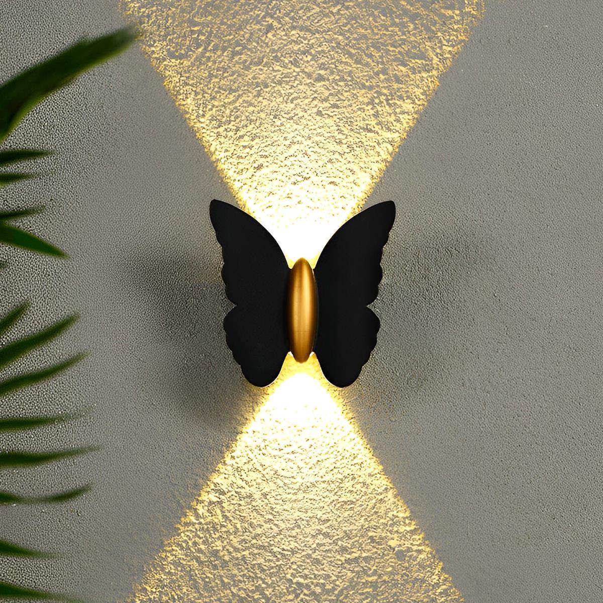 Linear outdoor wall light animal shape LED IP65 weatherproof, black and white aluminum wall sconce