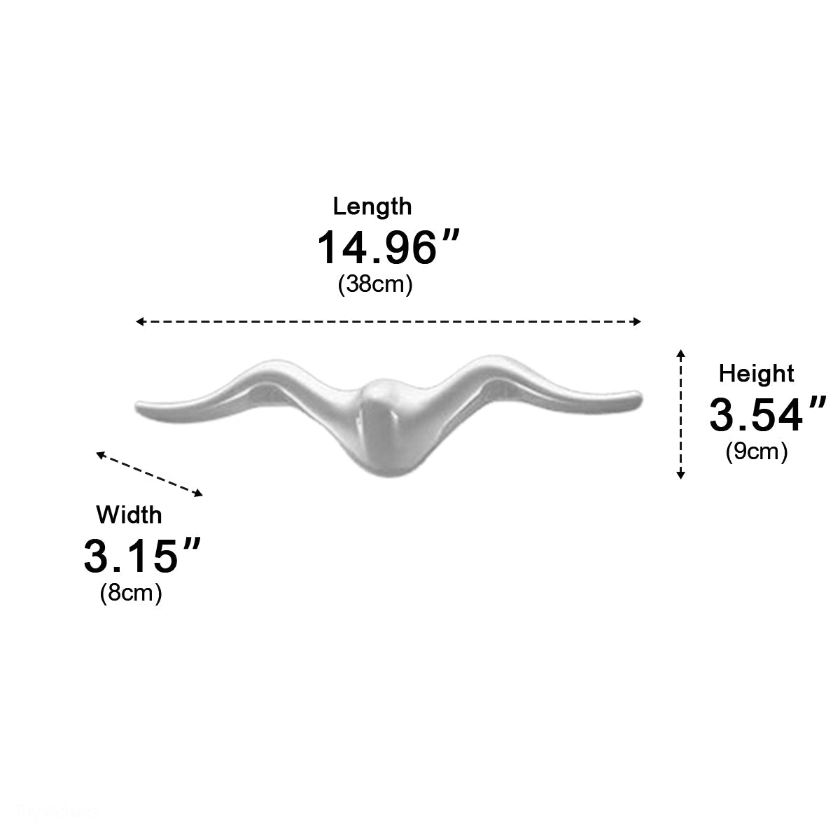 Linear outdoor wall light animal shape LED IP65 weatherproof, black and white aluminum wall sconce