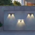 Linear outdoor wall light animal shape LED IP65 weatherproof, black and white aluminum wall sconce