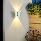 Linear outdoor wall light animal shape LED IP65 weatherproof, black and white aluminum wall sconce