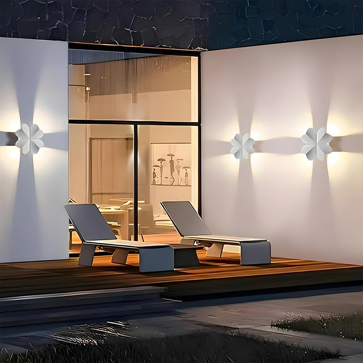 Linear outdoor wall light animal shape LED IP65 weatherproof, black and white aluminum wall sconce