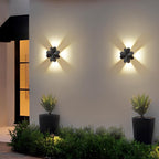 Linear outdoor wall light animal shape LED IP65 weatherproof, black and white aluminum wall sconce