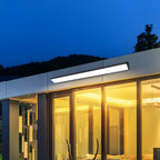 Linear outdoor wall light black LED strip IP65 waterproof, modern exterior porch light