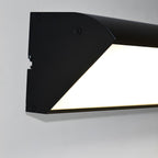 Linear outdoor wall light black LED strip IP65 waterproof, modern exterior porch light