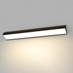 Linear outdoor wall light black LED strip IP65 waterproof, modern exterior porch light