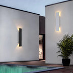 Outdoor wall lamp IP65 weather-resistant with up-down light effect, modern aluminium design