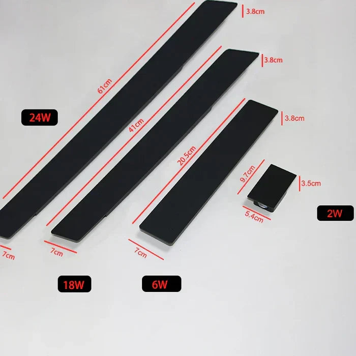 Outdoor wall lamp IP65 weather-resistant with up-down light effect, modern aluminium design