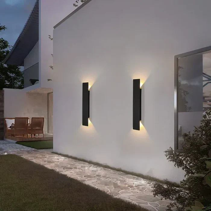 Outdoor wall lamp IP65 weatherproof aluminium warm white, garden patio wall light