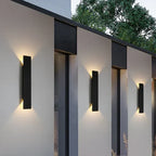 Outdoor wall lamp IP65 weatherproof aluminium warm white, garden patio wall light