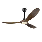 DC ceiling fan with LED light, solid wood blades, smart control, available in 36 to 82 inch
