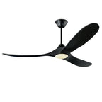 DC ceiling fan with LED light, solid wood blades, smart control, available in 36 to 82 inch