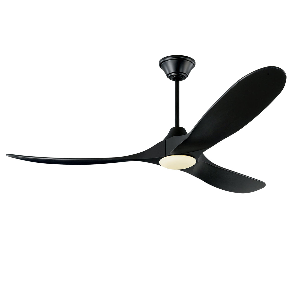 DC ceiling fan with LED light, solid wood blades, smart control, available in 36 to 82 inch