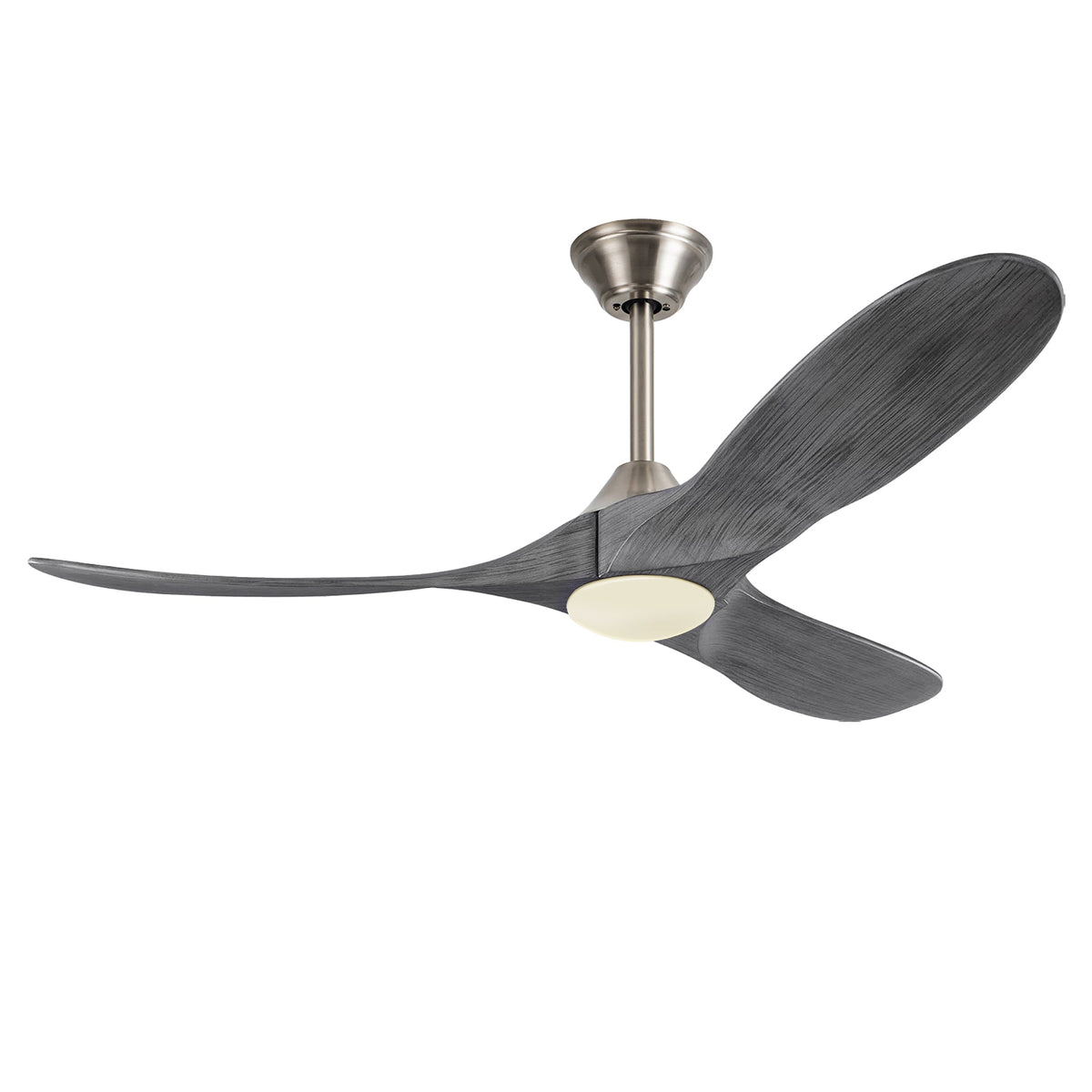 DC ceiling fan with LED light, solid wood blades, smart control, available in 36 to 82 inch